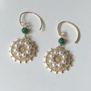 Crystal Pearl Bead Earrings